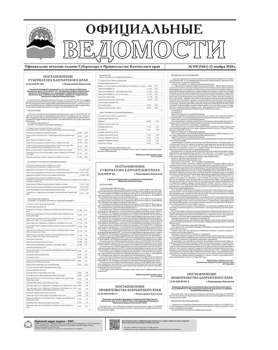 №190 (5461) от 12.11.2020