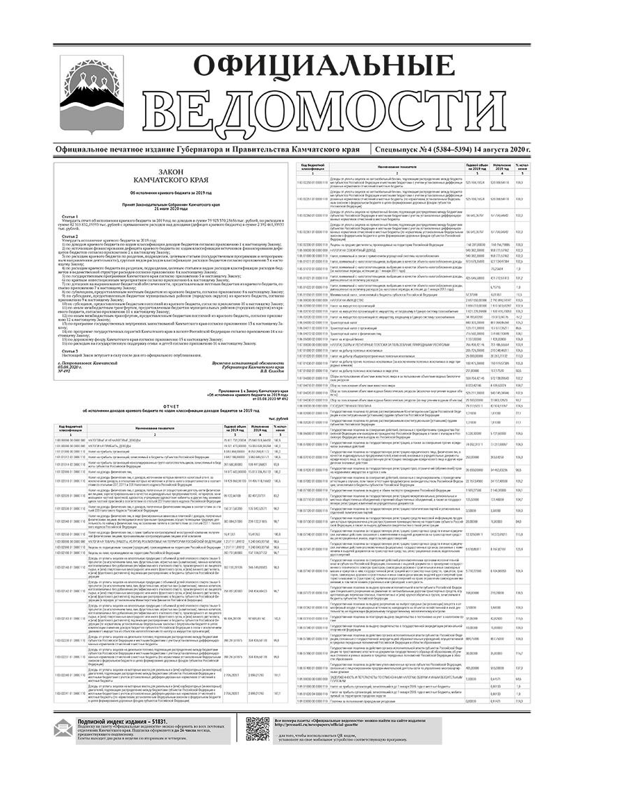 Спецвыпуск №4 (5384-5394) от 14.08.2020