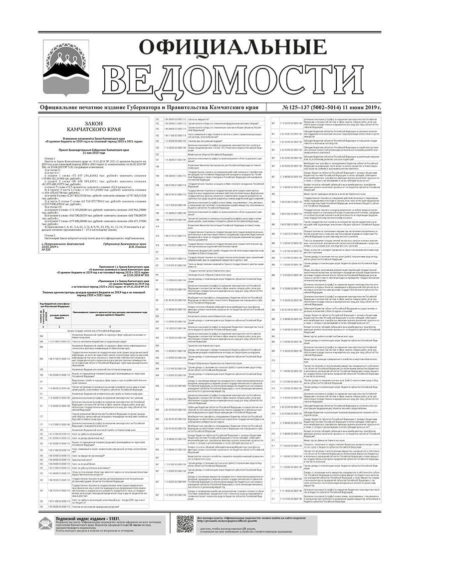 ОВ №125–137 (5002–5014) от 11.06.2019