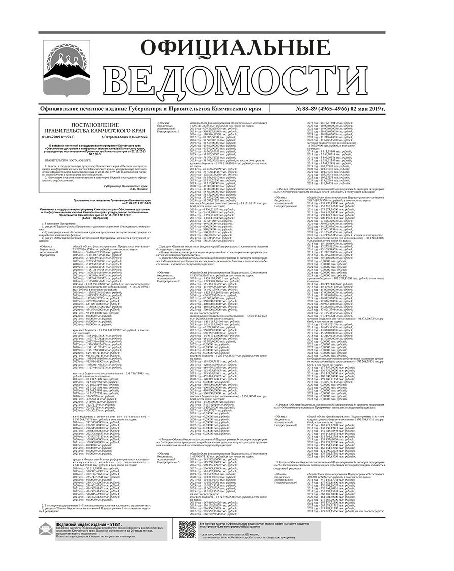 ОВ №88–89 (4965–4966) от 02.05.2019