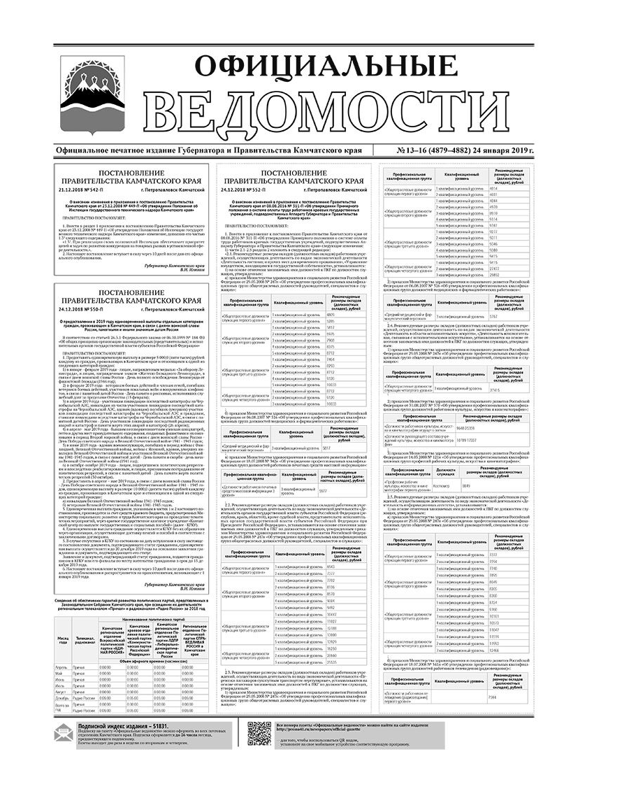 №13-16 (4879-4882) от 24.01.2019