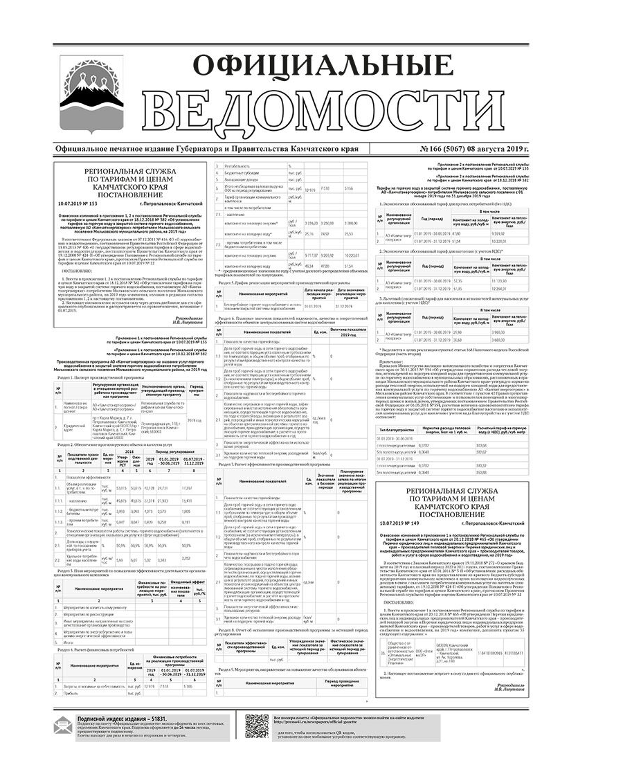 ОВ №166 (5067) от 08.08.2019