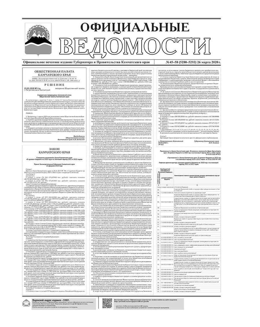№45-58 (5280-5293) от 26.03.2020